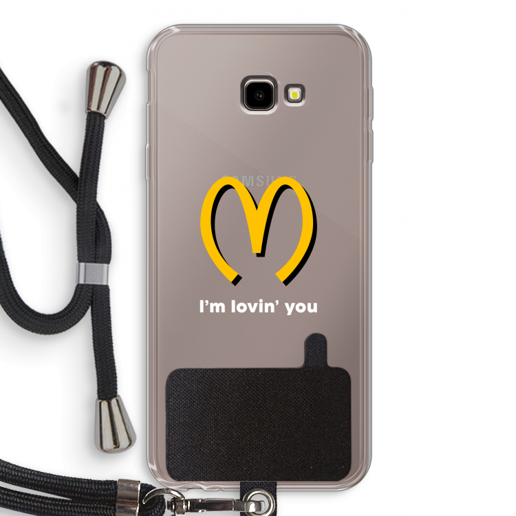 I'm lovin' you: Samsung Galaxy J4 Plus Transparant Hoesje met koord