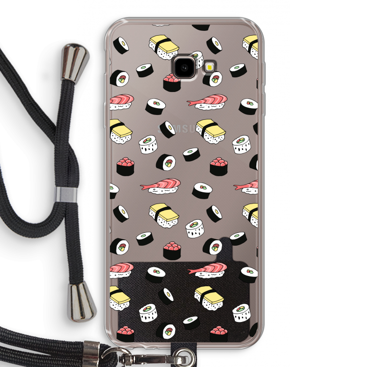 Sushi time: Samsung Galaxy J4 Plus Transparant Hoesje met koord