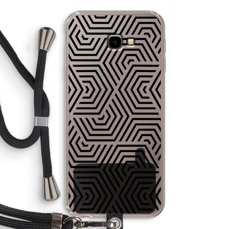Magic pattern: Samsung Galaxy J4 Plus Transparant Hoesje met koord