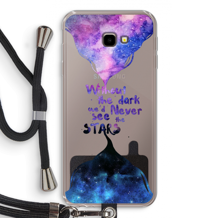 Stars quote: Samsung Galaxy J4 Plus Transparant Hoesje met koord