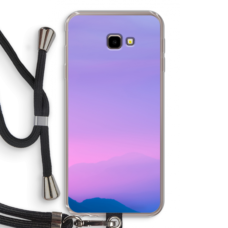 Sunset pastel: Samsung Galaxy J4 Plus Transparant Hoesje met koord