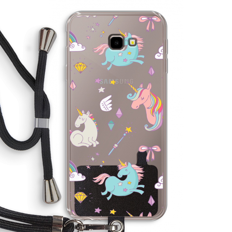 Fantasiewereld: Samsung Galaxy J4 Plus Transparant Hoesje met koord