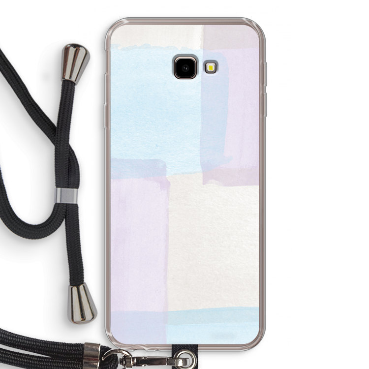 Square pastel: Samsung Galaxy J4 Plus Transparant Hoesje met koord