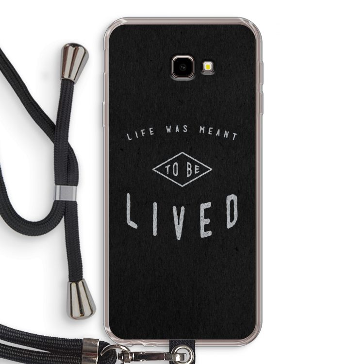 To be lived: Samsung Galaxy J4 Plus Transparant Hoesje met koord