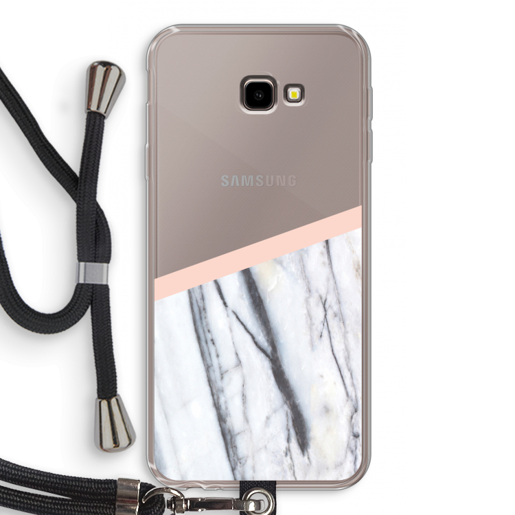 A touch of peach: Samsung Galaxy J4 Plus Transparant Hoesje met koord