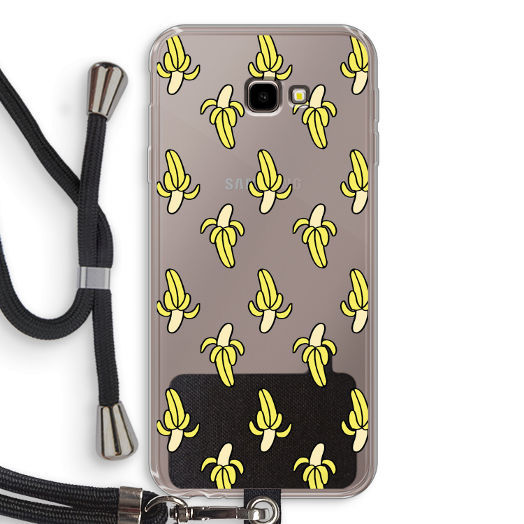 Bananas: Samsung Galaxy J4 Plus Transparant Hoesje met koord