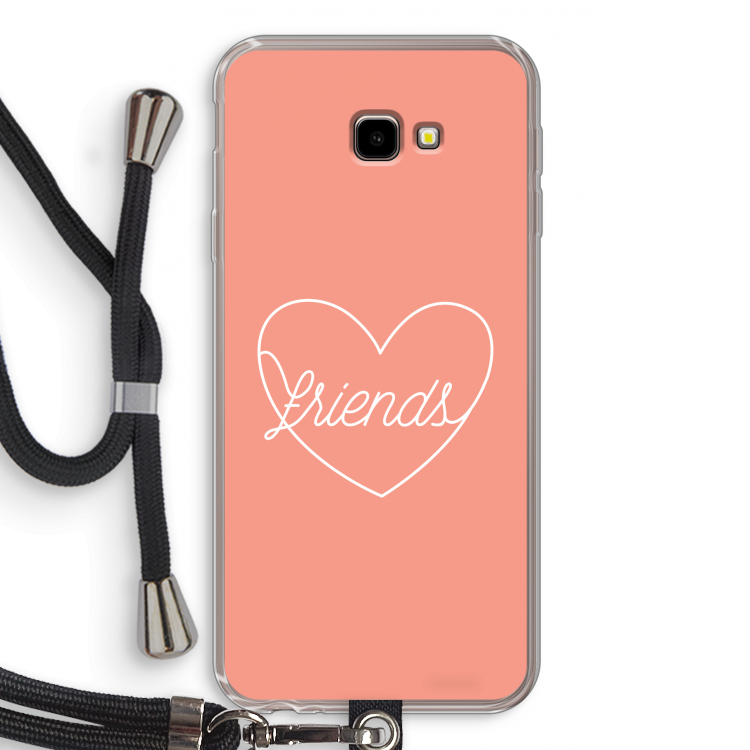Friends heart: Samsung Galaxy J4 Plus Transparant Hoesje met koord
