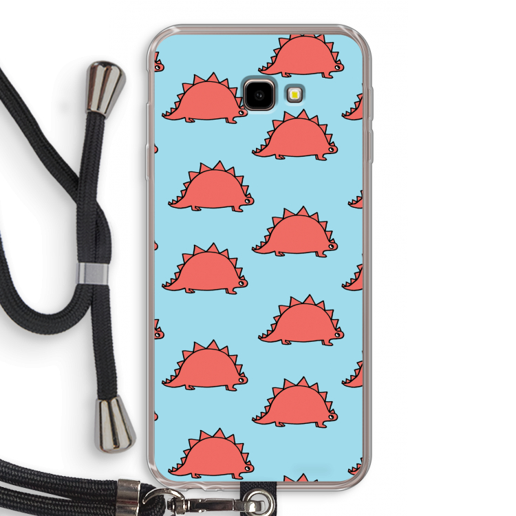 Dinosawrr: Samsung Galaxy J4 Plus Transparant Hoesje met koord