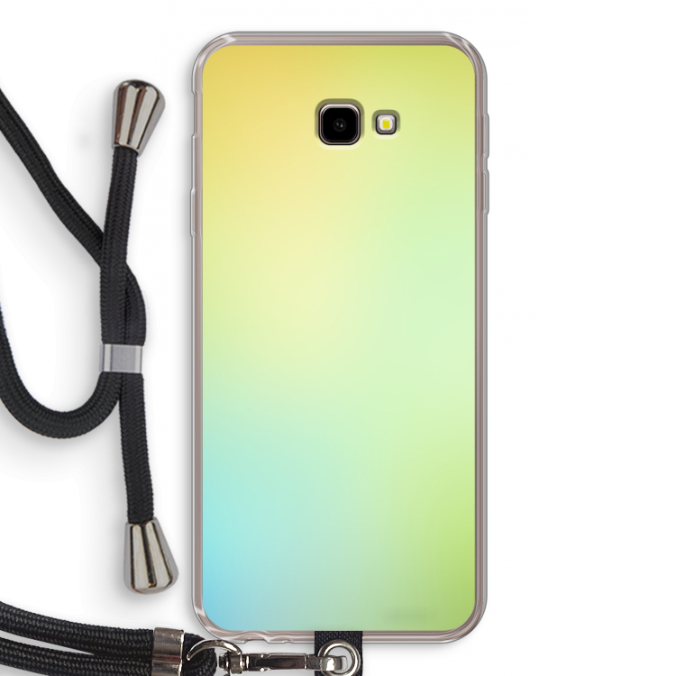 Minty mist pastel: Samsung Galaxy J4 Plus Transparant Hoesje met koord