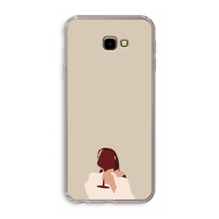 I drink wine: Samsung Galaxy J4 Plus Transparant Hoesje