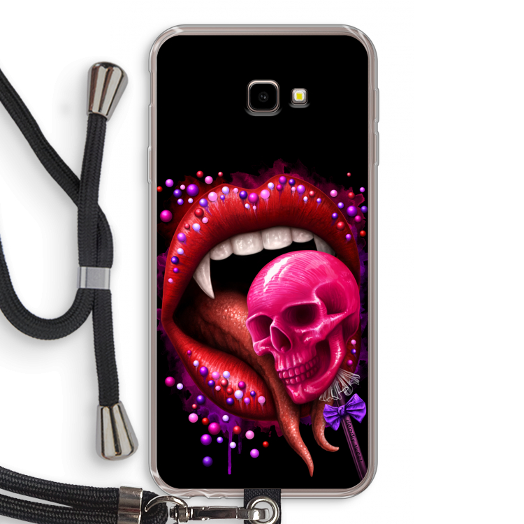 Dodelijk zoet: Samsung Galaxy J4 Plus Transparant Hoesje met koord