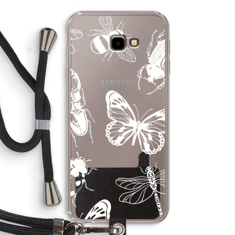 Tiny Bugs: Samsung Galaxy J4 Plus Transparant Hoesje met koord