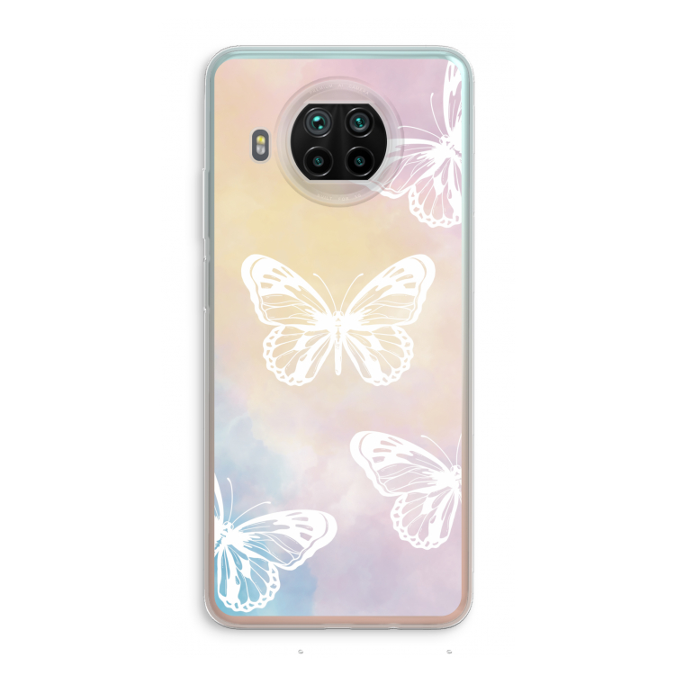 White butterfly: Xiaomi Mi 10T Lite 5G Transparant Hoesje