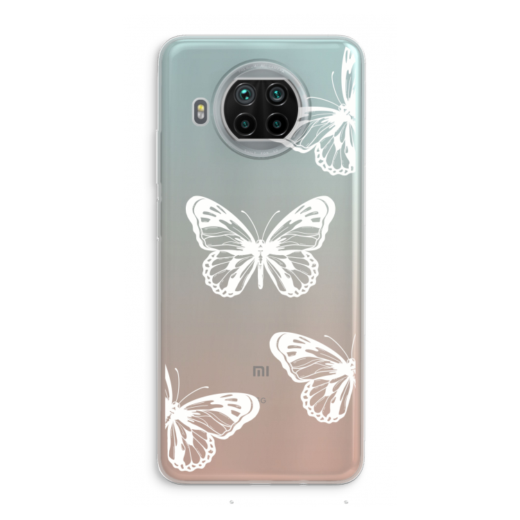 White butterfly: Xiaomi Mi 10T Lite 5G Transparant Hoesje