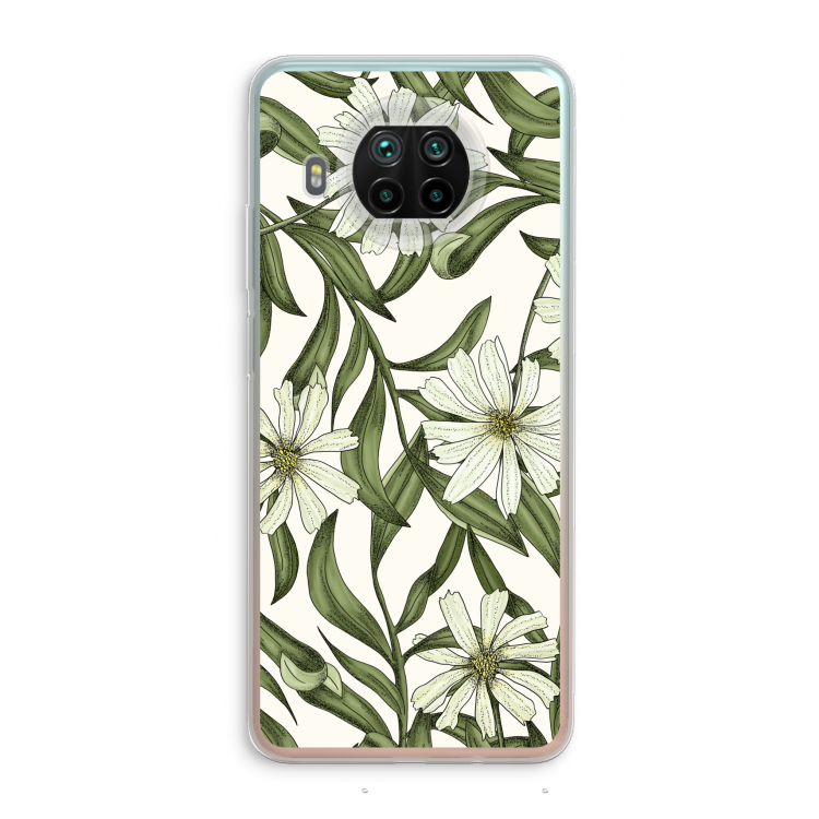 Wit bloemenpatroon: Xiaomi Mi 10T Lite 5G Transparant Hoesje