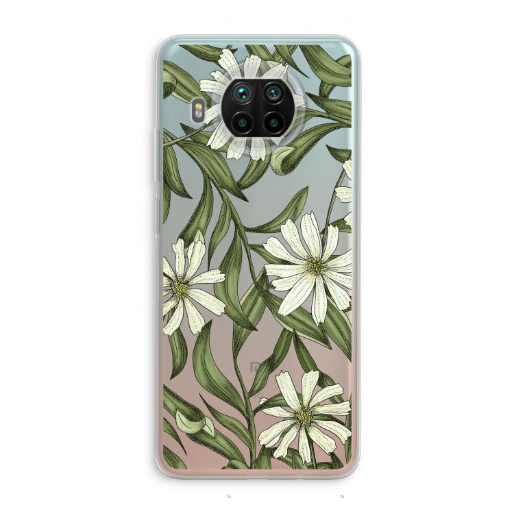 Wit bloemenpatroon: Xiaomi Mi 10T Lite 5G Transparant Hoesje