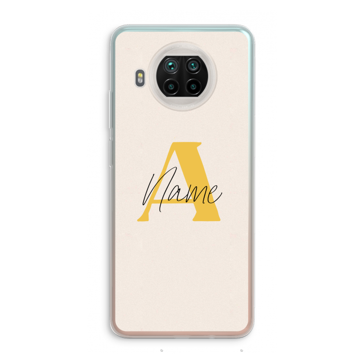 Amber Script: Xiaomi Mi 10T Lite 5G Transparant Hoesje