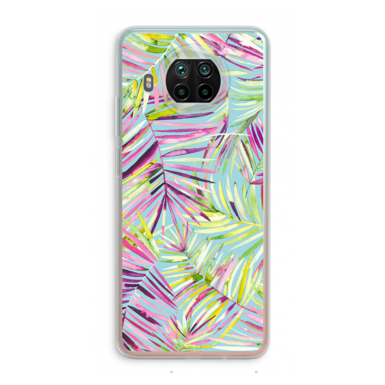 Tropical Palms Blue: Xiaomi Mi 10T Lite 5G Transparant Hoesje