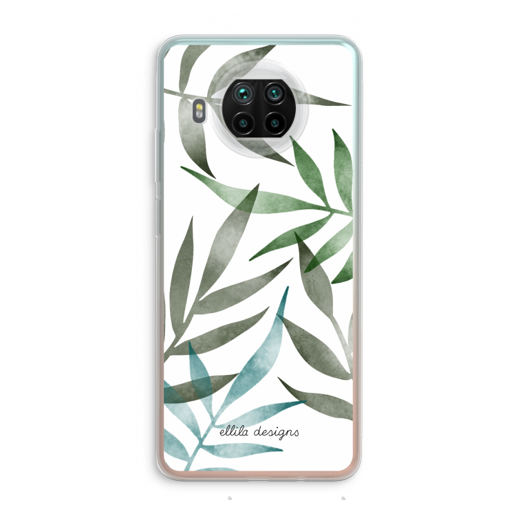 Tropical watercolor leaves: Xiaomi Mi 10T Lite 5G Transparant Hoesje
