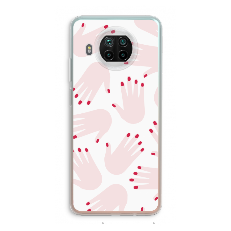 Hands pink: Xiaomi Mi 10T Lite 5G Transparant Hoesje