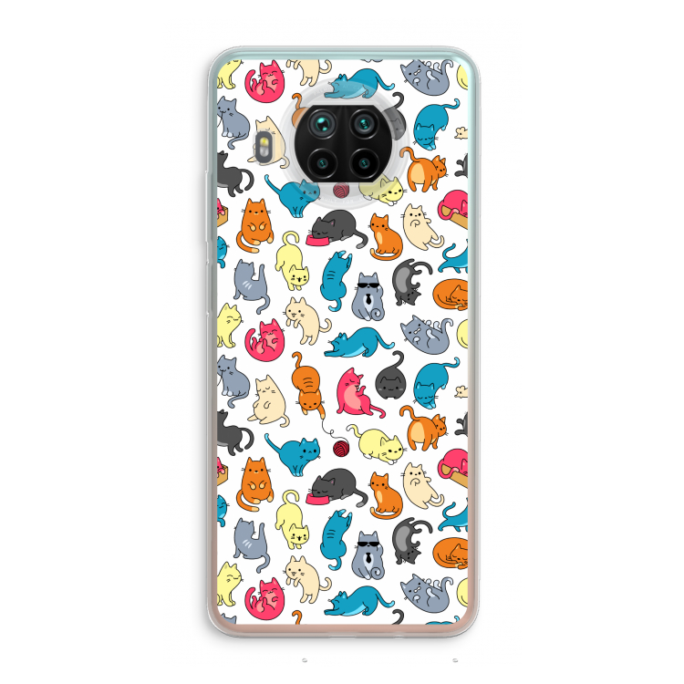 Kleurrijke katten: Xiaomi Mi 10T Lite 5G Transparant Hoesje