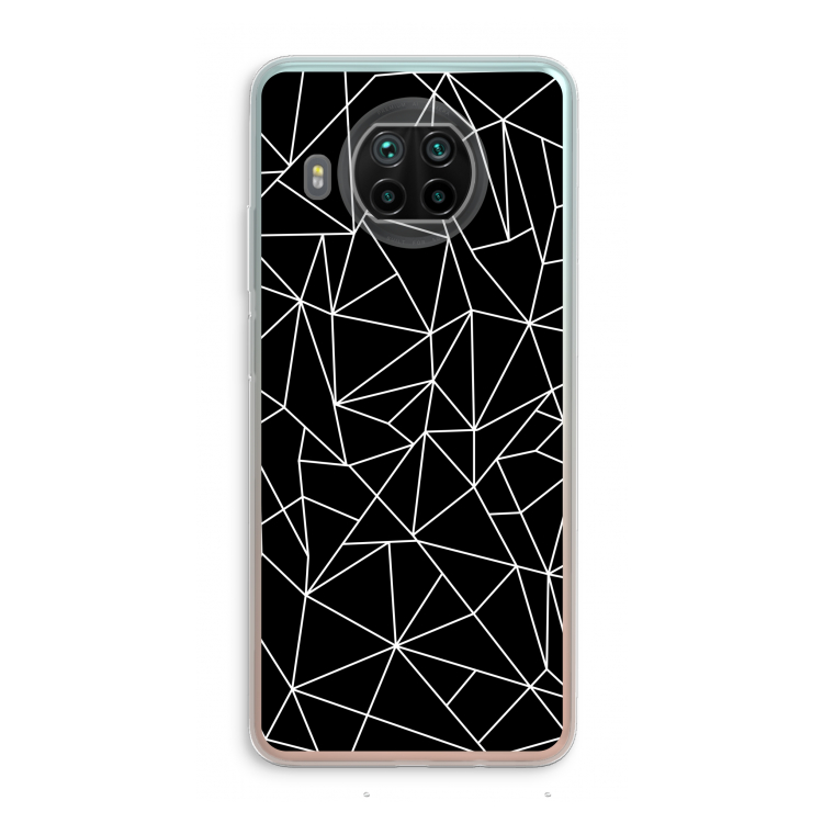 Geometrische lijnen wit: Xiaomi Mi 10T Lite 5G Transparant Hoesje