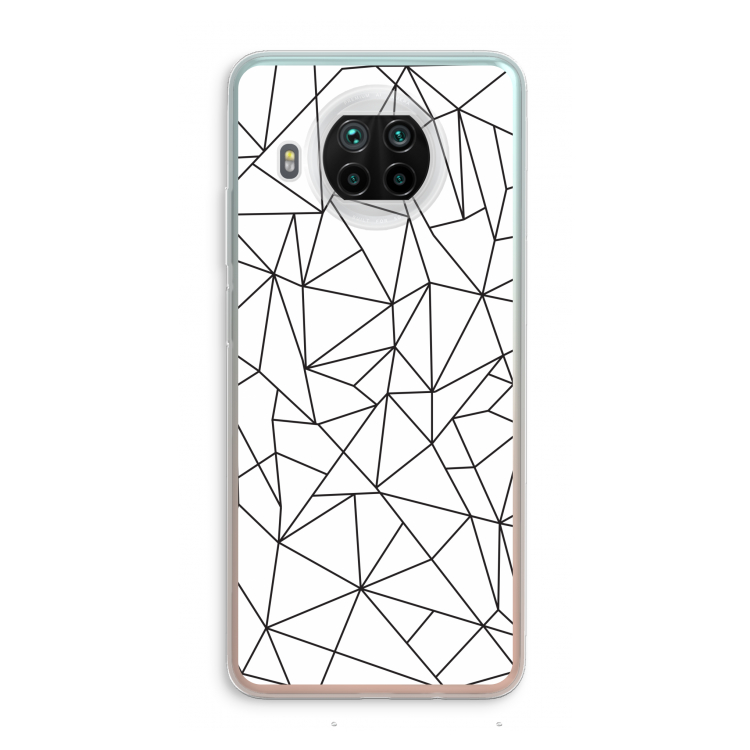 Geometrische lijnen zwart: Xiaomi Mi 10T Lite 5G Transparant Hoesje