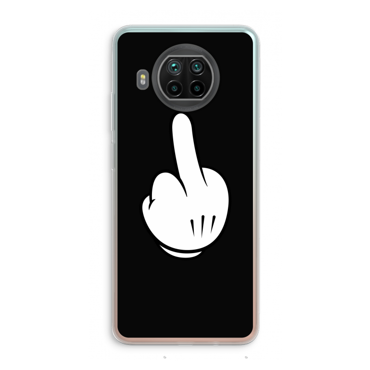 Middle finger black: Xiaomi Mi 10T Lite 5G Transparant Hoesje