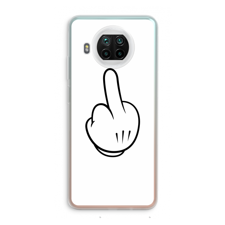 Middle finger white: Xiaomi Mi 10T Lite 5G Transparant Hoesje