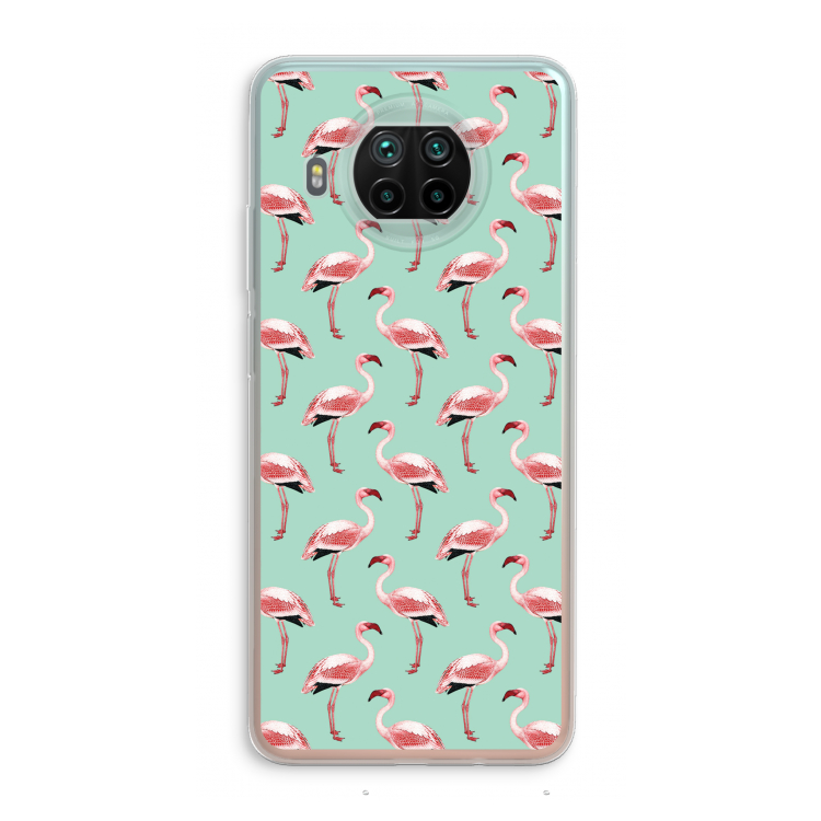 Flamingoprint groen: Xiaomi Mi 10T Lite 5G Transparant Hoesje