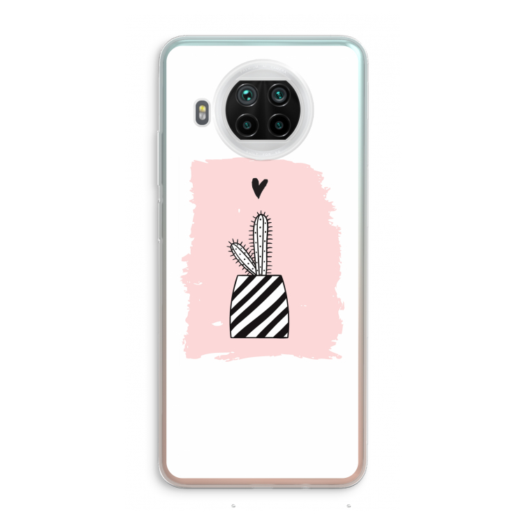 Zwart-wit cactus: Xiaomi Mi 10T Lite 5G Transparant Hoesje