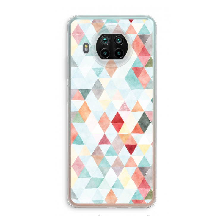Gekleurde driehoekjes pastel: Xiaomi Mi 10T Lite 5G Transparant Hoesje