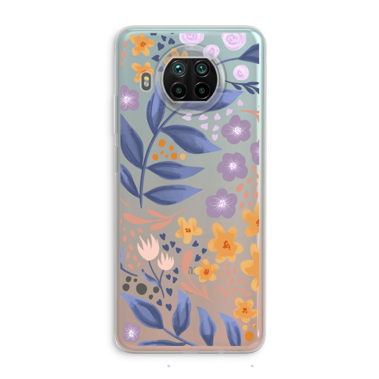 Flowers with blue leaves: Xiaomi Mi 10T Lite 5G Transparant Hoesje