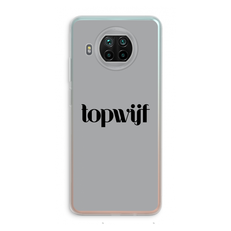 Topwijf Grijs Zwart: Xiaomi Mi 10T Lite 5G Transparant Hoesje