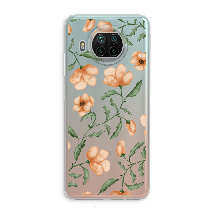 Peachy flowers: Xiaomi Mi 10T Lite 5G Transparant Hoesje