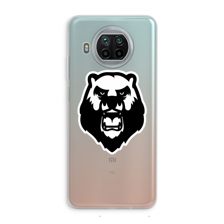 Angry Bear (white): Xiaomi Mi 10T Lite 5G Transparant Hoesje