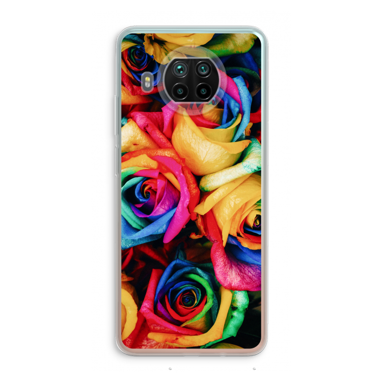 Neon bloemen: Xiaomi Mi 10T Lite 5G Transparant Hoesje