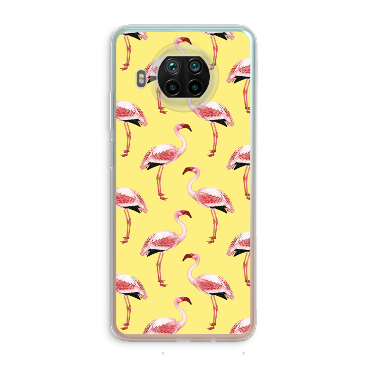 Flamingo's geel: Xiaomi Mi 10T Lite 5G Transparant Hoesje