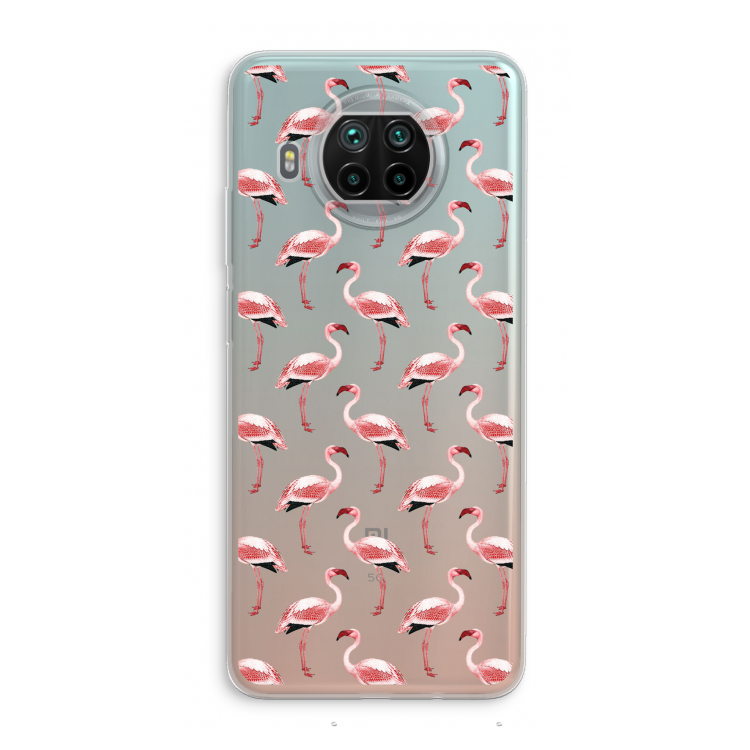 Flamingoprint groen: Xiaomi Mi 10T Lite 5G Transparant Hoesje