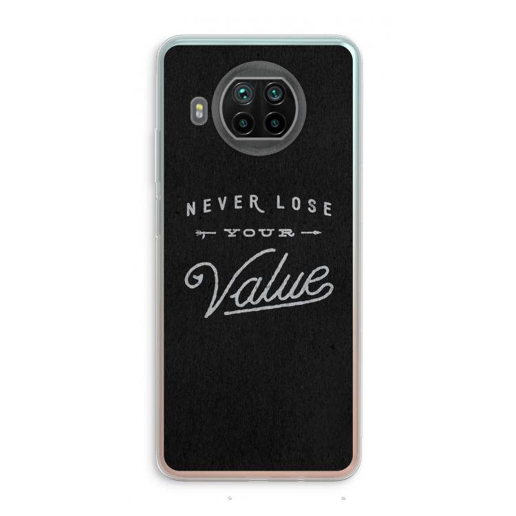 Never lose your value: Xiaomi Mi 10T Lite 5G Transparant Hoesje