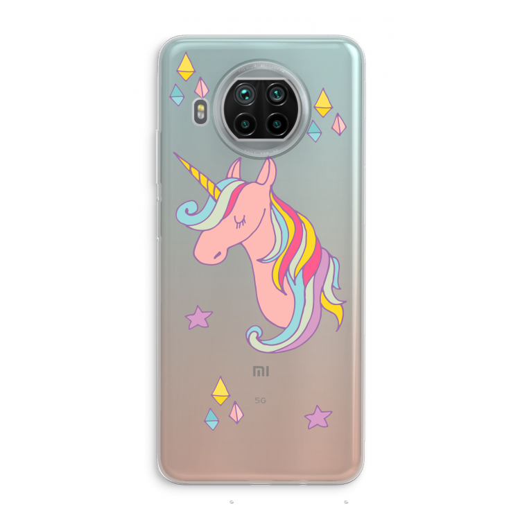 Roze eenhoorn: Xiaomi Mi 10T Lite 5G Transparant Hoesje