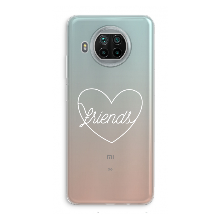 Friends heart pastel: Xiaomi Mi 10T Lite 5G Transparant Hoesje