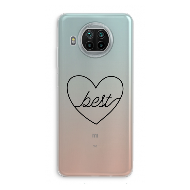 Best heart black: Xiaomi Mi 10T Lite 5G Transparant Hoesje