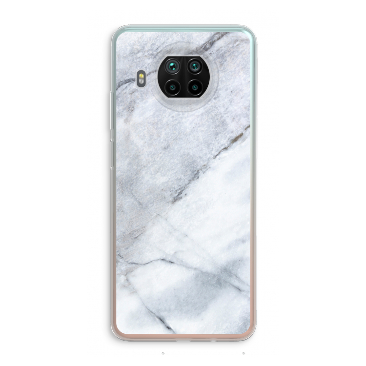 Witte marmer: Xiaomi Mi 10T Lite 5G Transparant Hoesje