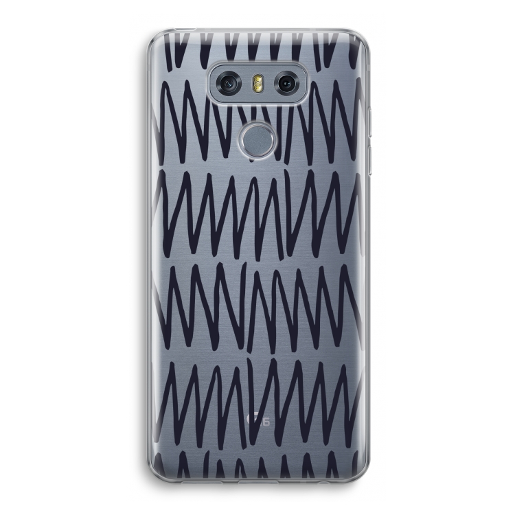 CaseCompany Marrakech Zigzag: LG G6 Transparant Hoesje