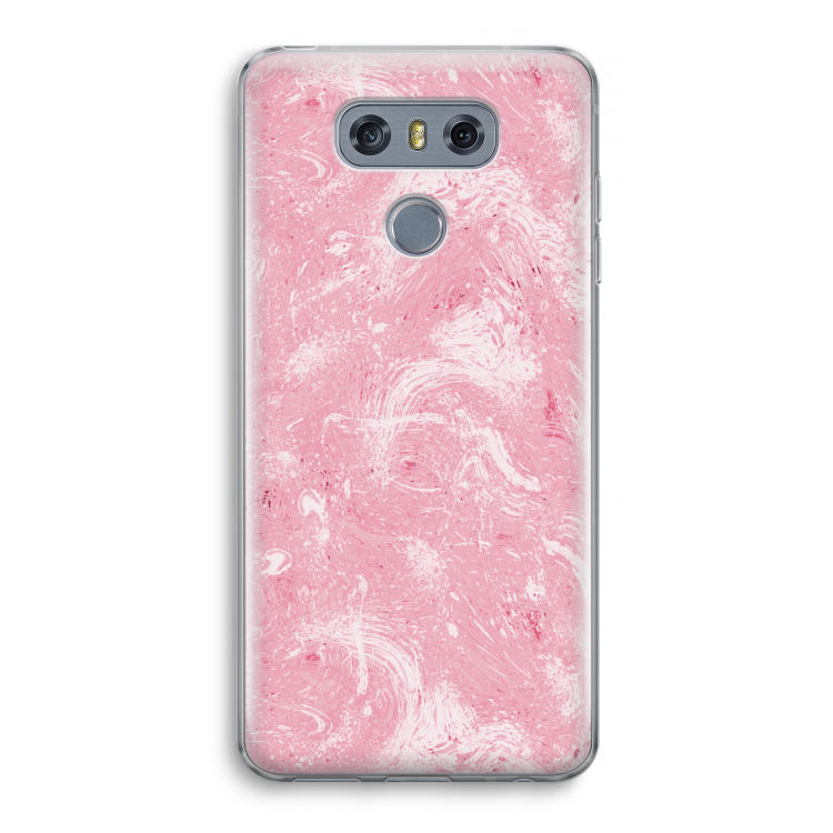 Abstract Painting Pink: LG G6 Transparant Hoesje