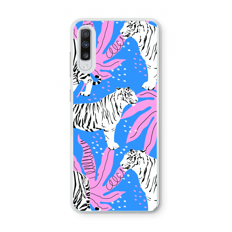 Tijger: Samsung Galaxy A70 Transparant Hoesje