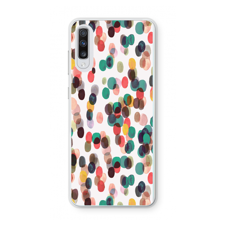 Tropical Dots: Samsung Galaxy A70 Transparant Hoesje