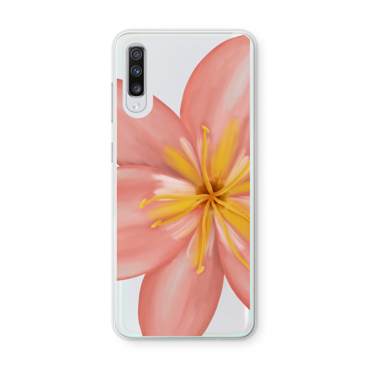 Pink Ellila Flower: Samsung Galaxy A70 Transparant Hoesje