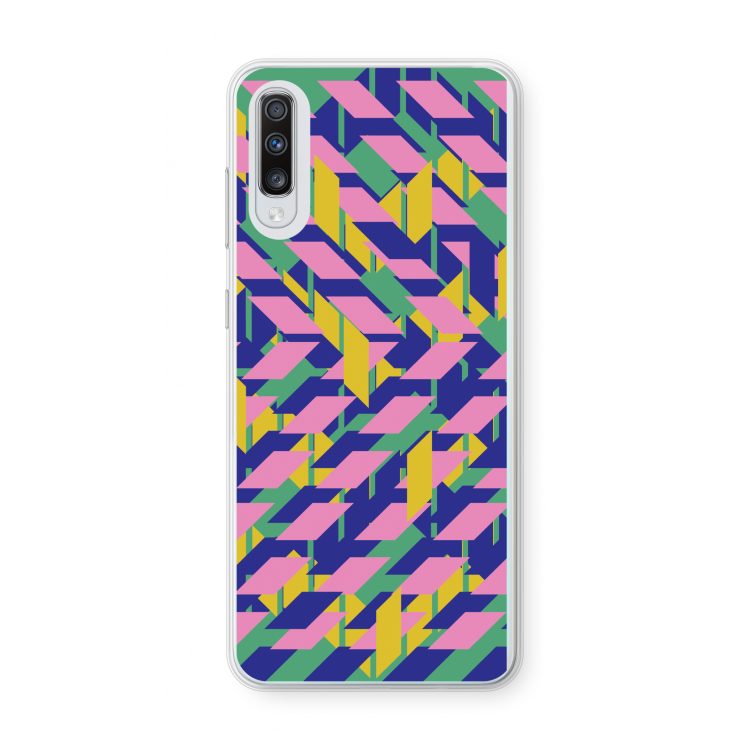 Skew Blush 1: Samsung Galaxy A70 Transparant Hoesje